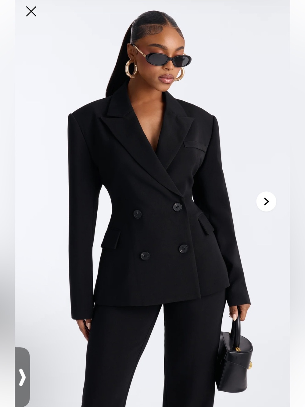 Double breasted blazer set